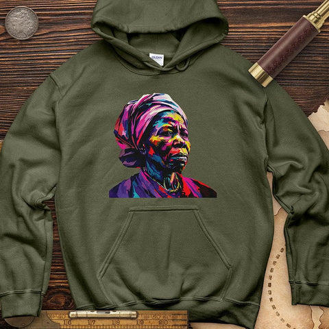 Harriet Tubman Vibrant Hoodie Military Green / S