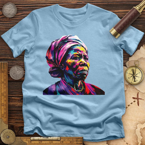 Harriet Tubman Vibrant T-Shirt Light Blue / S