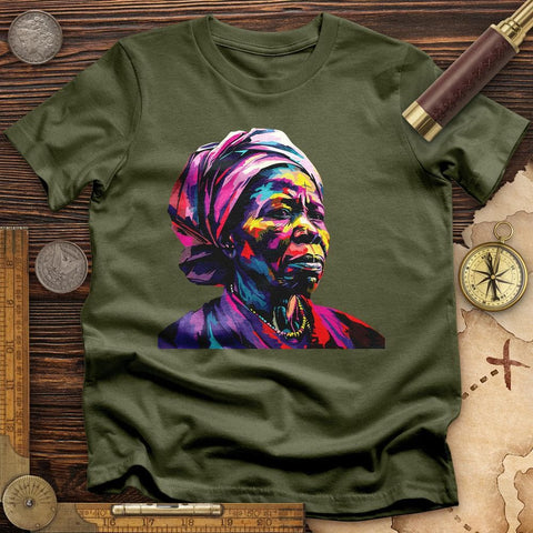 Harriet Tubman Vibrant T-Shirt Military Green / S