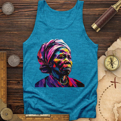 Harriet Tubman Vibrant Tank Aqua TriBlend / XS