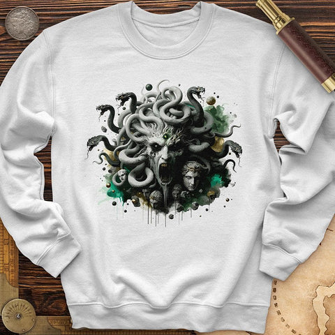 Haunting Medusa With Snake Crewneck White / S