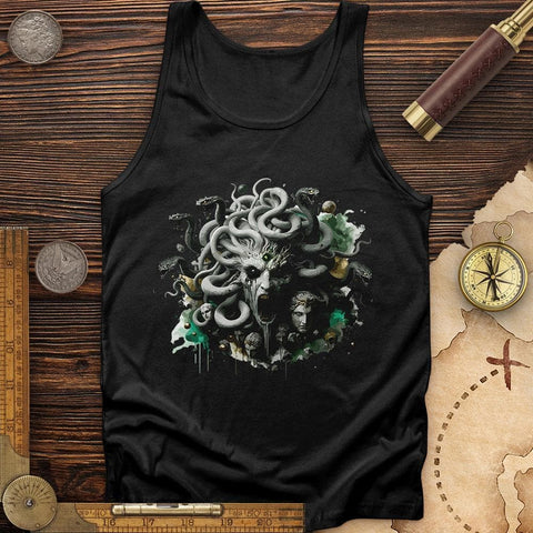 Haunting Medusa With Snake Tank Black / XS