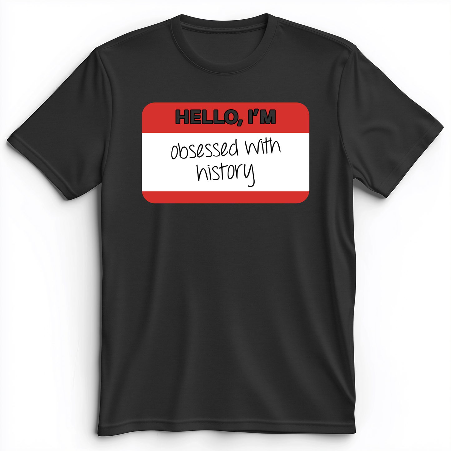 Hello I'm Obsessed With History Premium Tee Dark Grey Heather / S