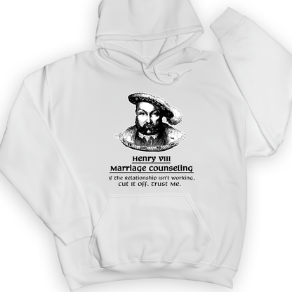 Henry VIII Cut It Off Hoodie White / S