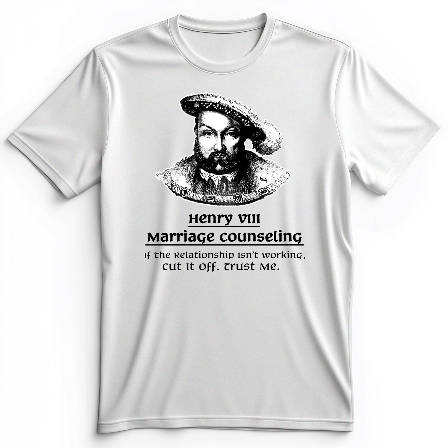 Henry VIII Cut It Off Premium Tee White / S