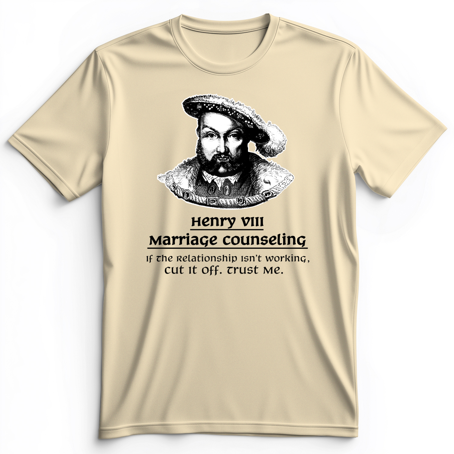 Henry VIII Cut It Off Premium Tee Natural / S