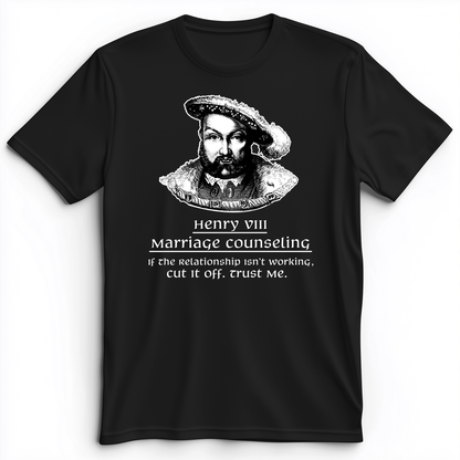 Henry VIII Cut It Off Premium Tee Black / S