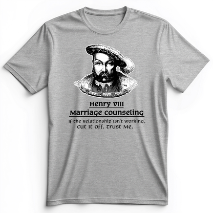 Henry VIII Cut It Off Premium Tee Athletic Heather / S