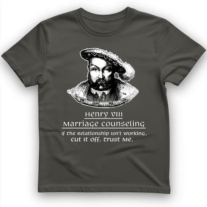 Henry VIII Cut It Off T-Shirt Charcoal / S