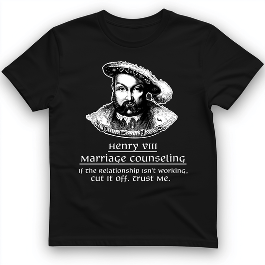 Henry VIII Cut It Off T-Shirt Black / S