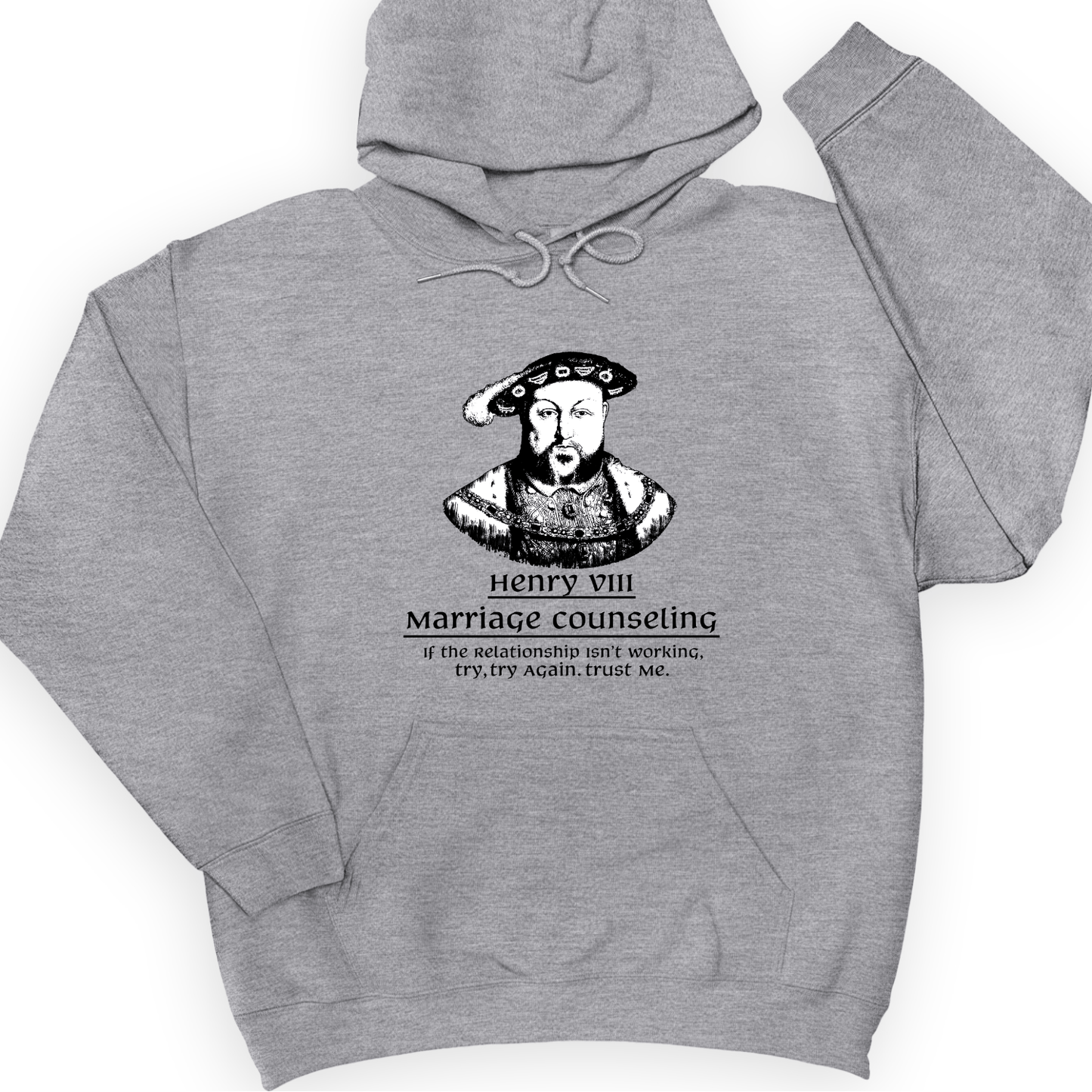 Henry VIII Try Again Hoodie Sport Grey / S