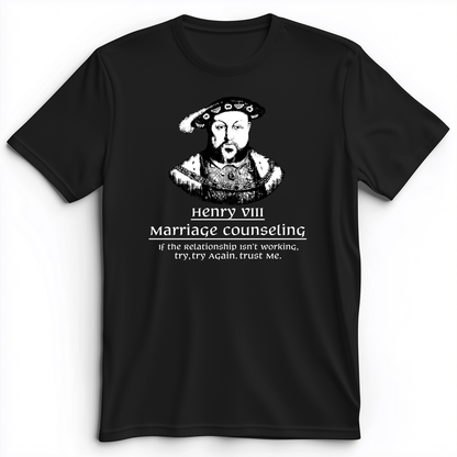 Henry VIII Try Again Premium Tee Black / S