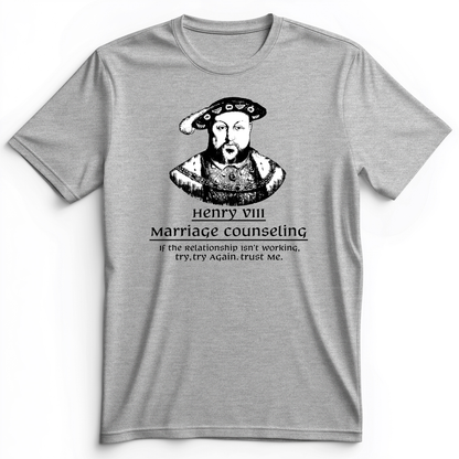 Henry VIII Try Again Premium Tee Athletic Heather / S