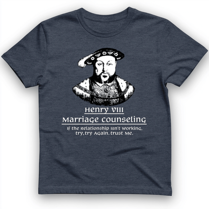 Henry VIII Try Again T-Shirt Heather Navy / S