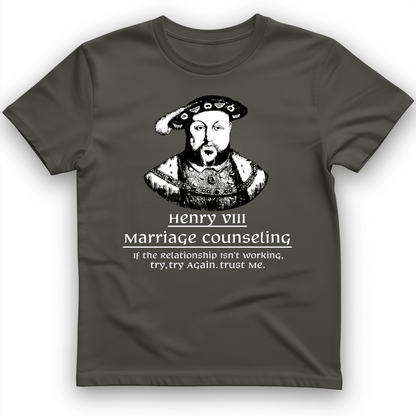 Henry VIII Try Again T-Shirt Charcoal / S