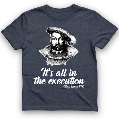 Henry Vlll Execution T-Shirt Heather Navy / S