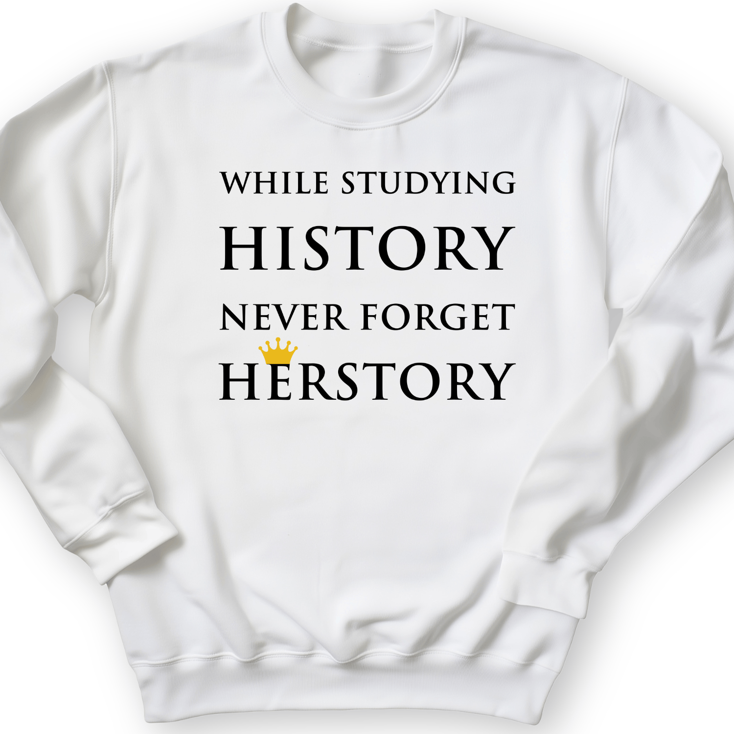 Herstory Crewneck White / S