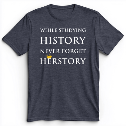 Herstory Premium Tee Heather Navy / S