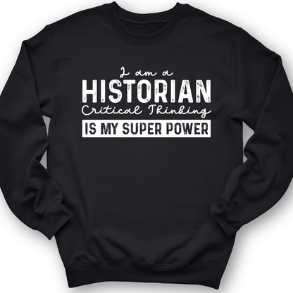 Historian Critical Thinking Crewneck Black / S