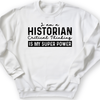 Historian Critical Thinking Crewneck White / S