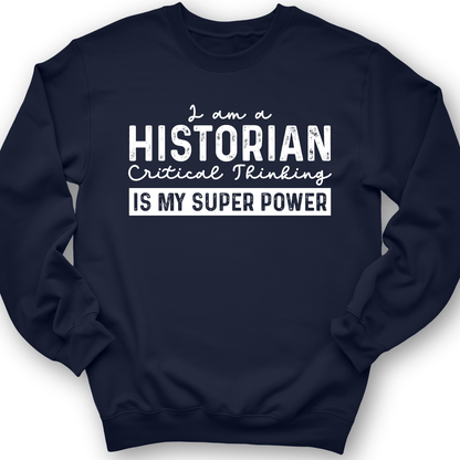 Historian Critical Thinking Crewneck Navy / S
