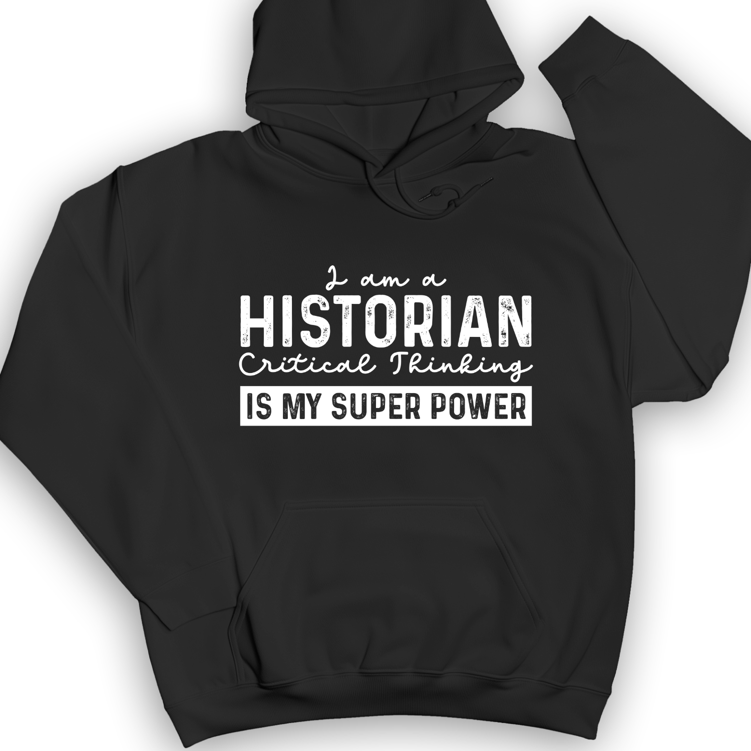 Historian Critical Thinking Hoodie Black / S