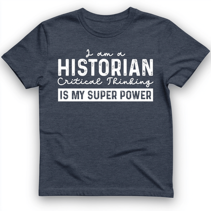 Historian Critical Thinking T-Shirt Heather Navy / S
