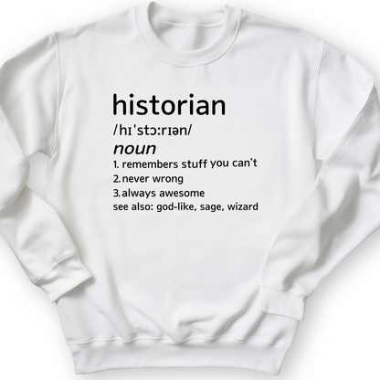 Historian Defined Crewneck White / S