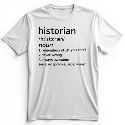 Historian Defined Premium Tee White / S