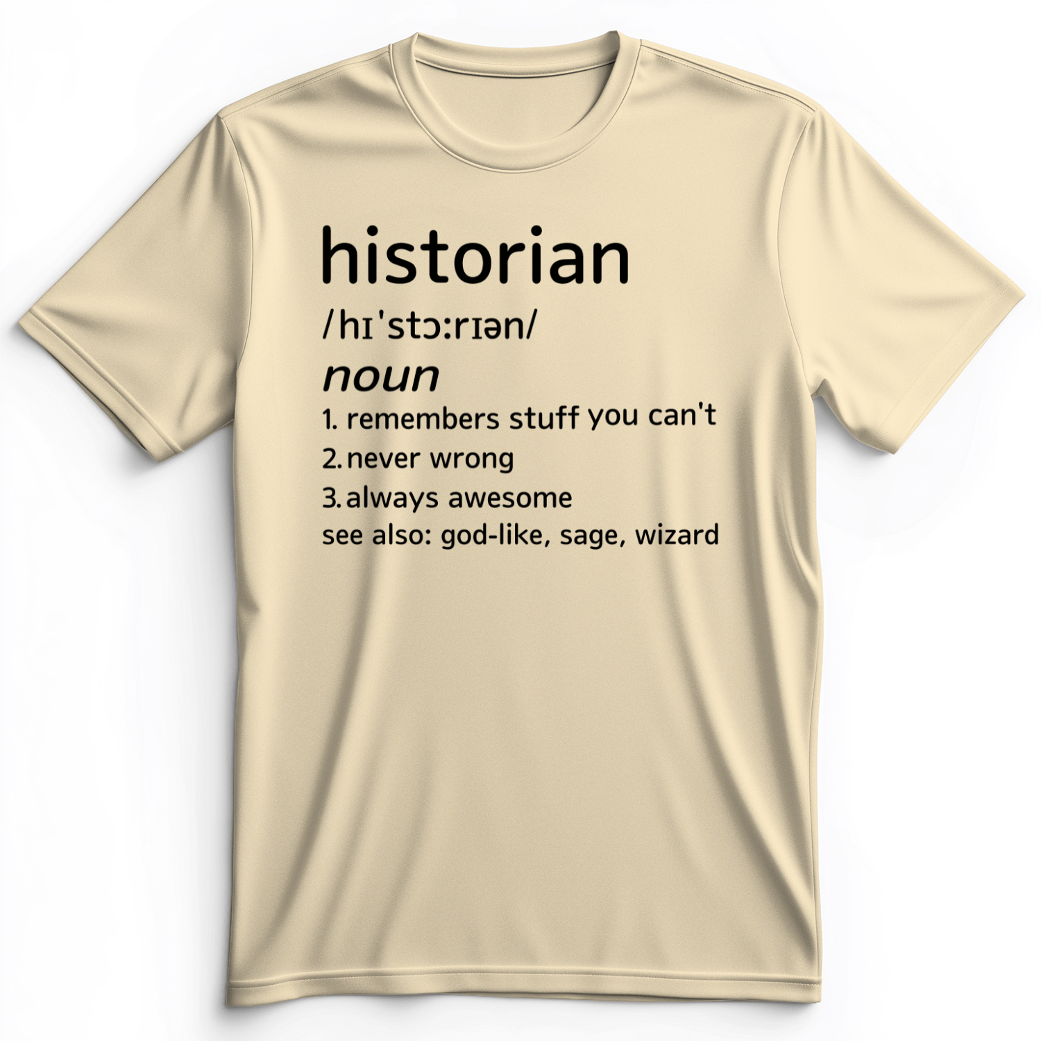 Historian Defined Premium Tee Natural / S