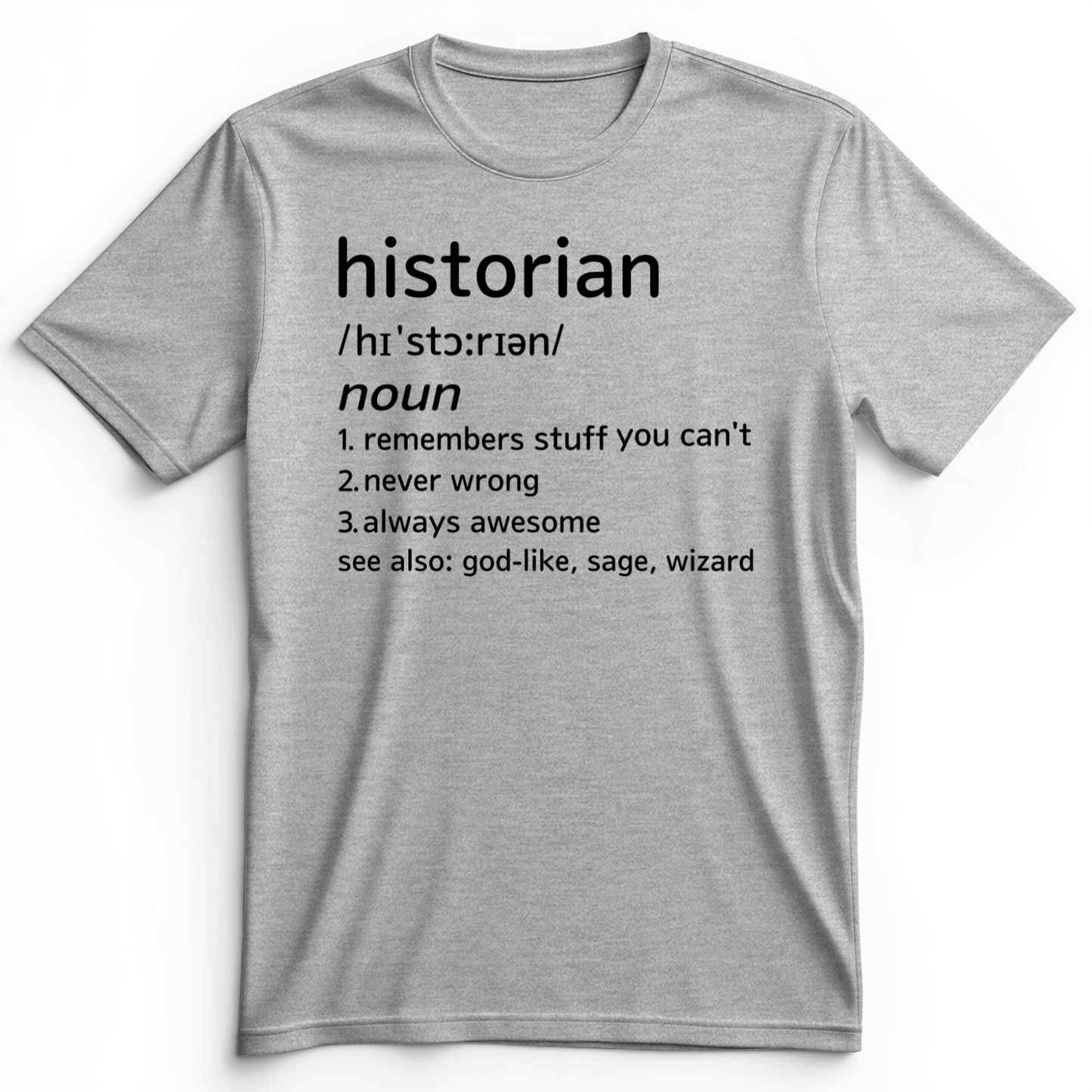 Historian Defined Premium Tee Athletic Heather / S