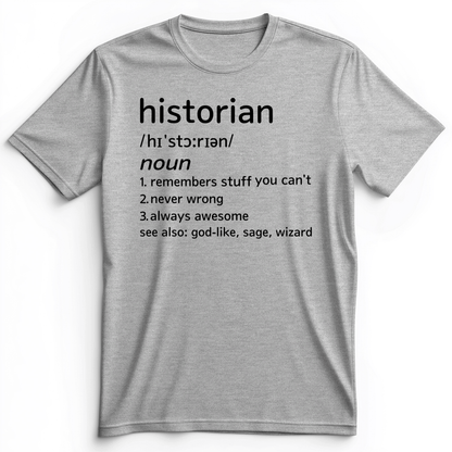 Historian Defined Premium Tee Athletic Heather / S