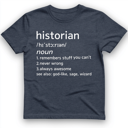 Historian Defined T-Shirt Heather Navy / S