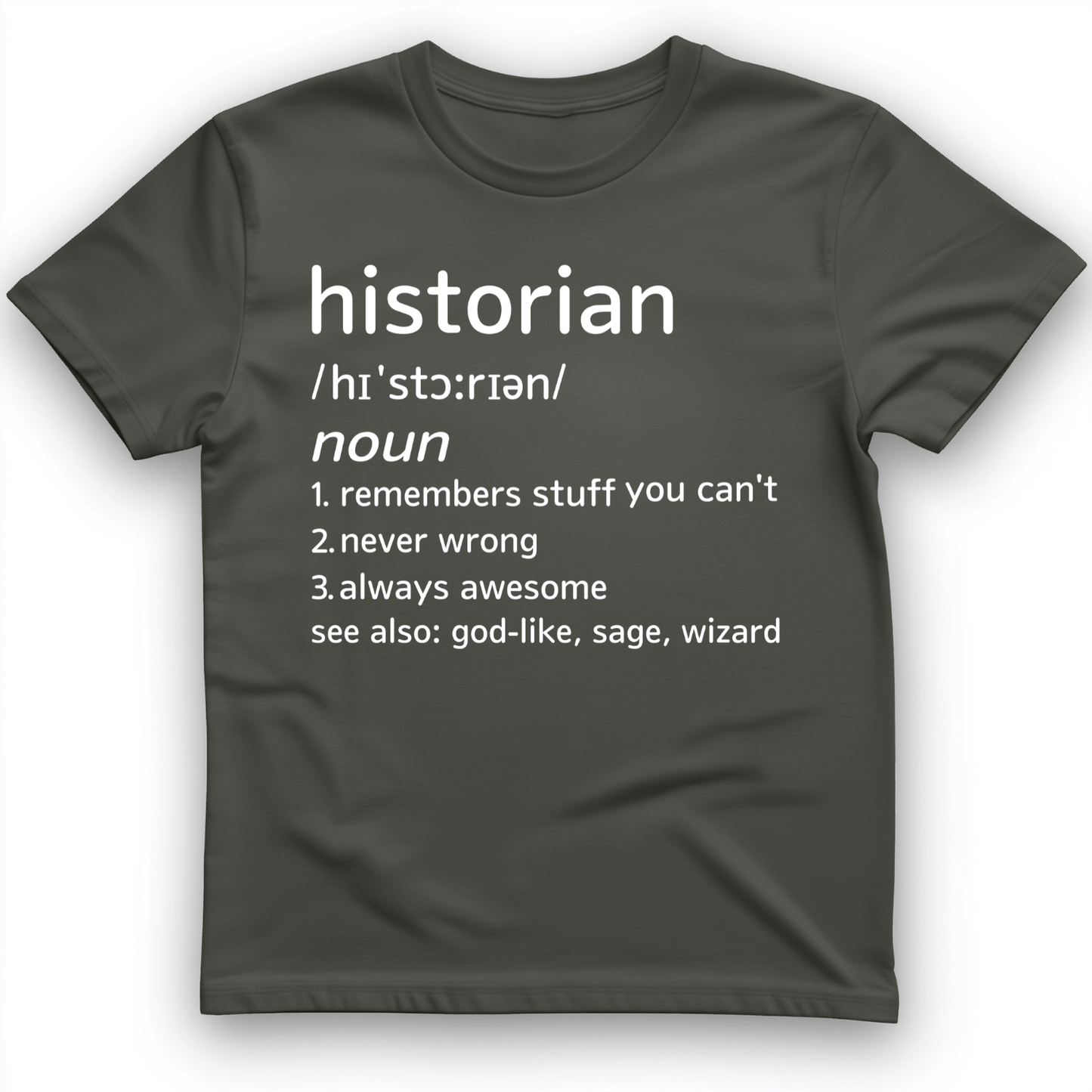 Historian Defined T-Shirt Charcoal / S