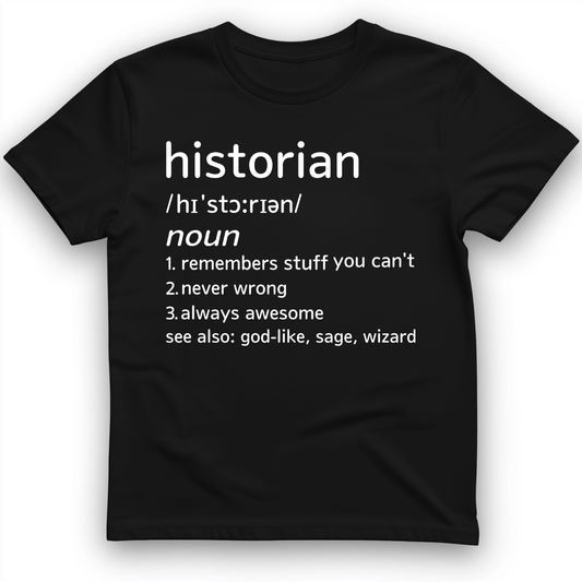 Historian Defined T-Shirt Black / S