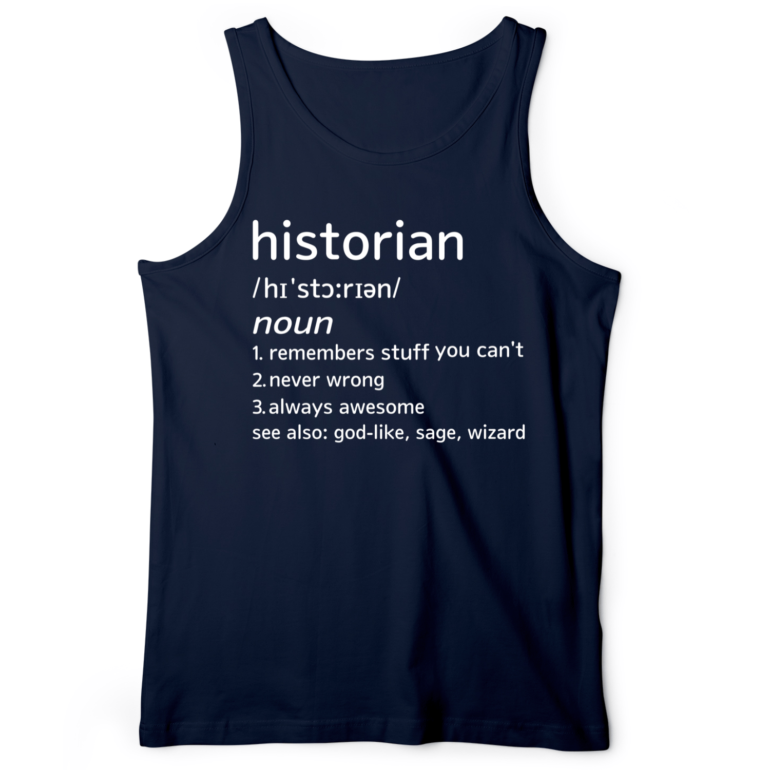 Historian Defined Tank Navy / XS