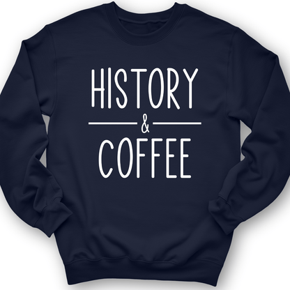 History And Coffee Crewneck Navy / S