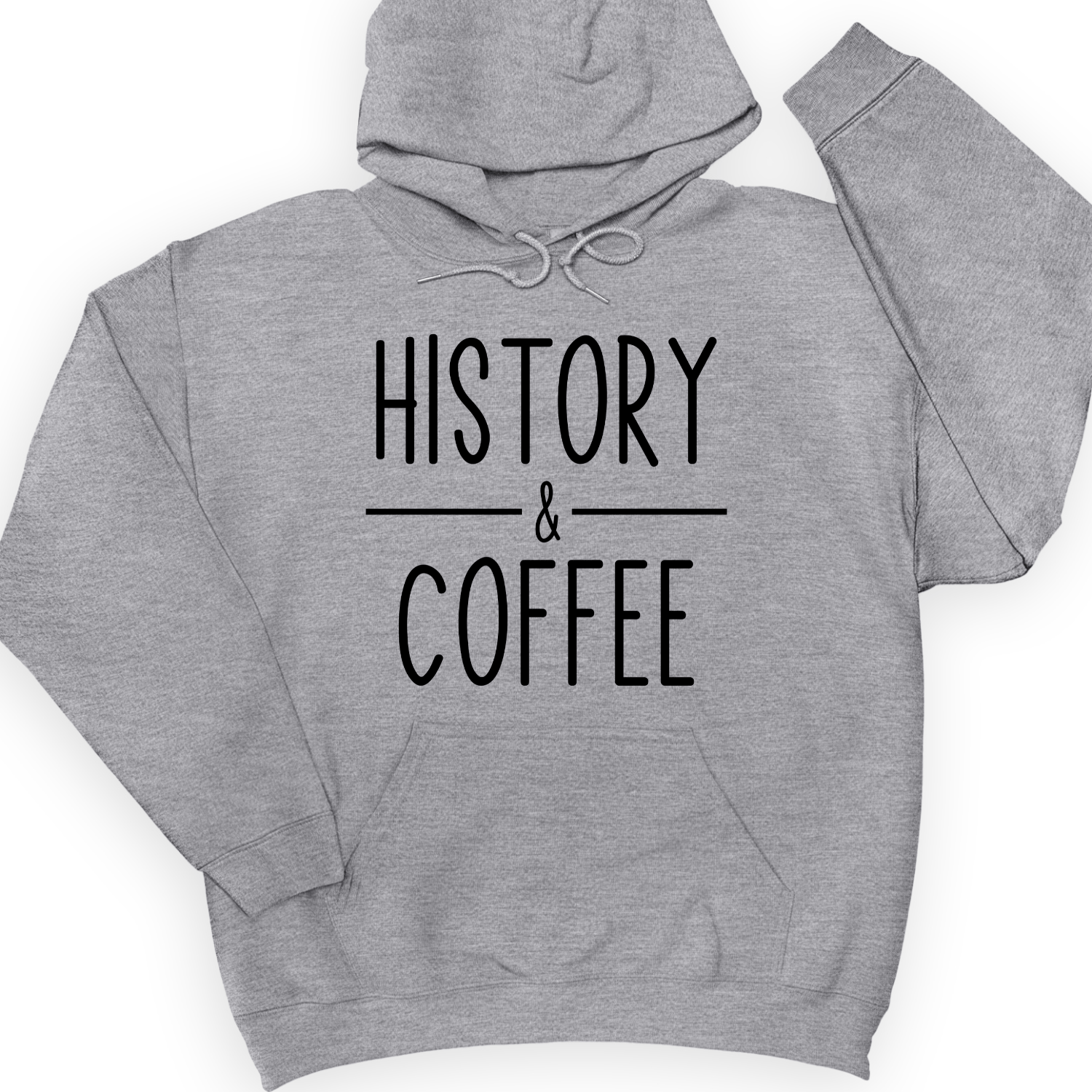 History And Coffee Hoodie Sport Grey / S