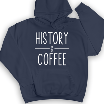 History And Coffee Hoodie Navy / S