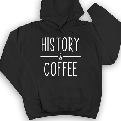 History And Coffee Hoodie Black / S