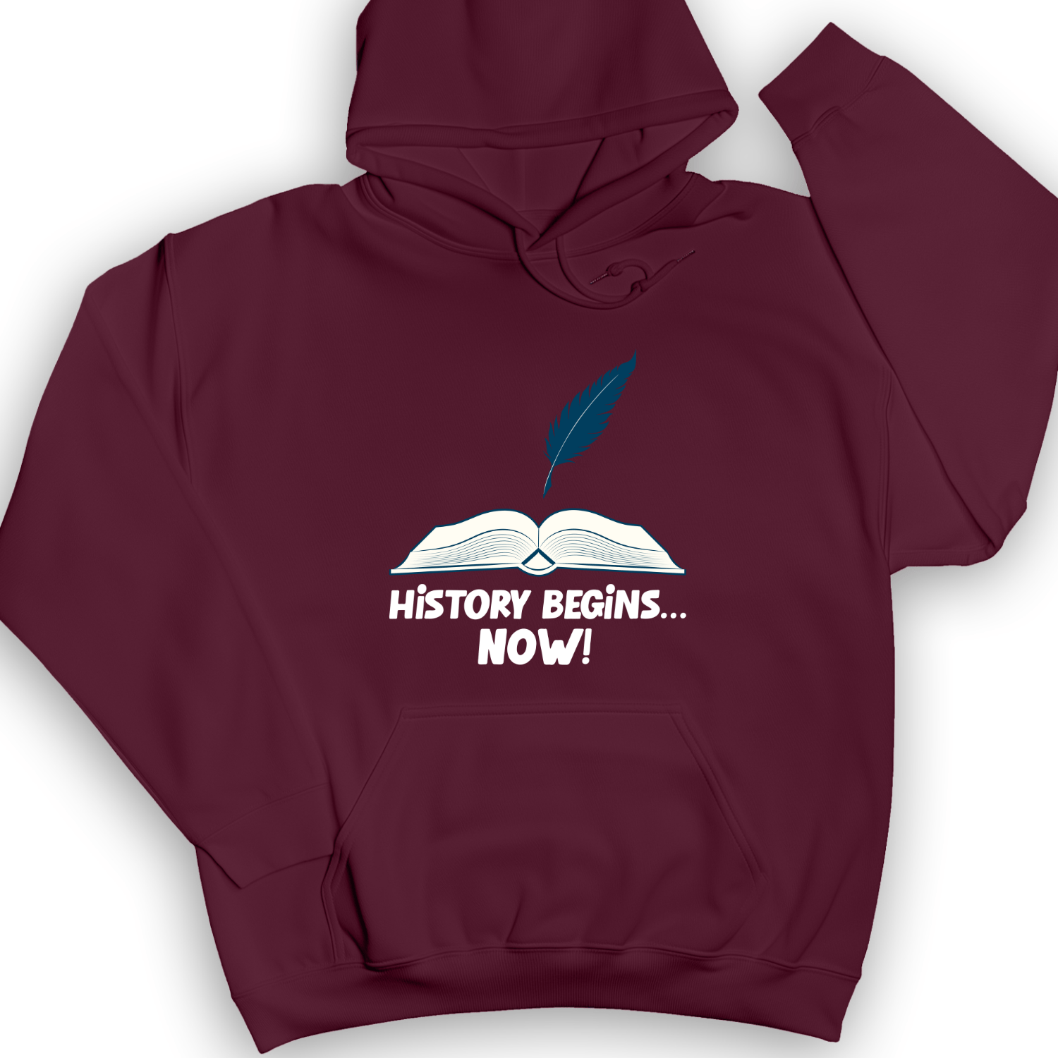 History Begins Now Hoodie Maroon / S