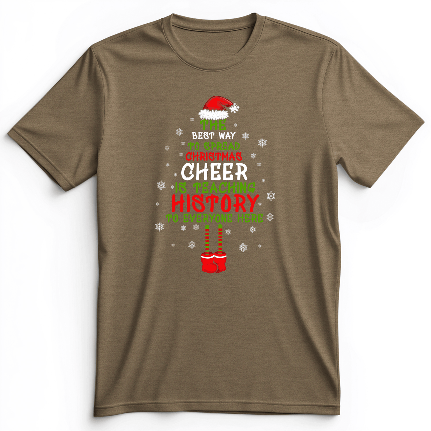 History Cheer Premium Tee Heather Olive / S