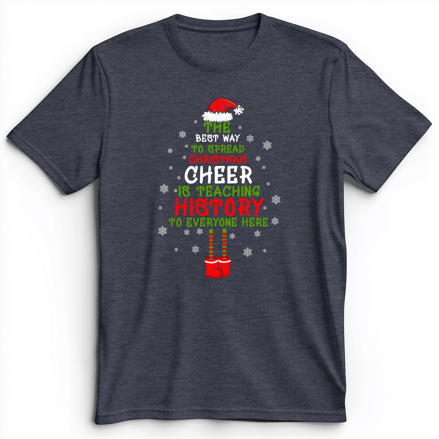 History Cheer Premium Tee Heather Navy / S