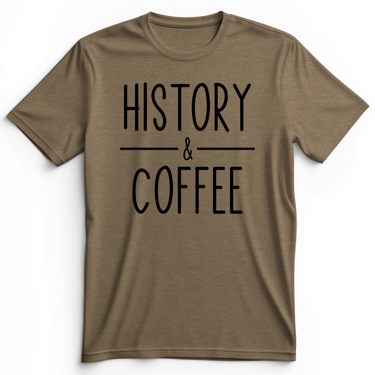 History & Coffee Premium Tee Heather Olive / S