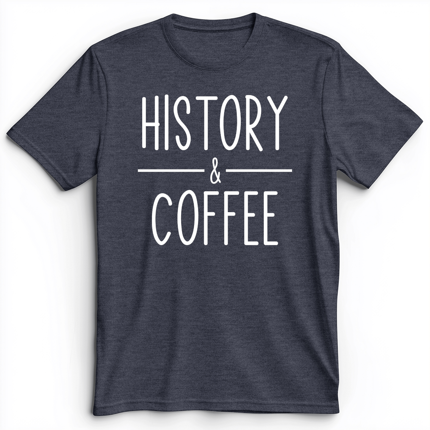 History & Coffee Premium Tee Heather Navy / S
