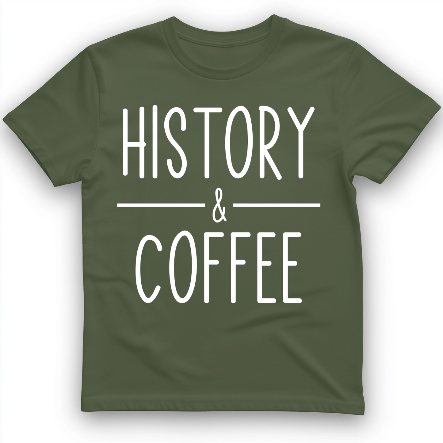 History & Coffee T-Shirt Military Green / S