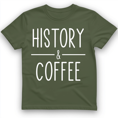 History & Coffee T-Shirt Military Green / S