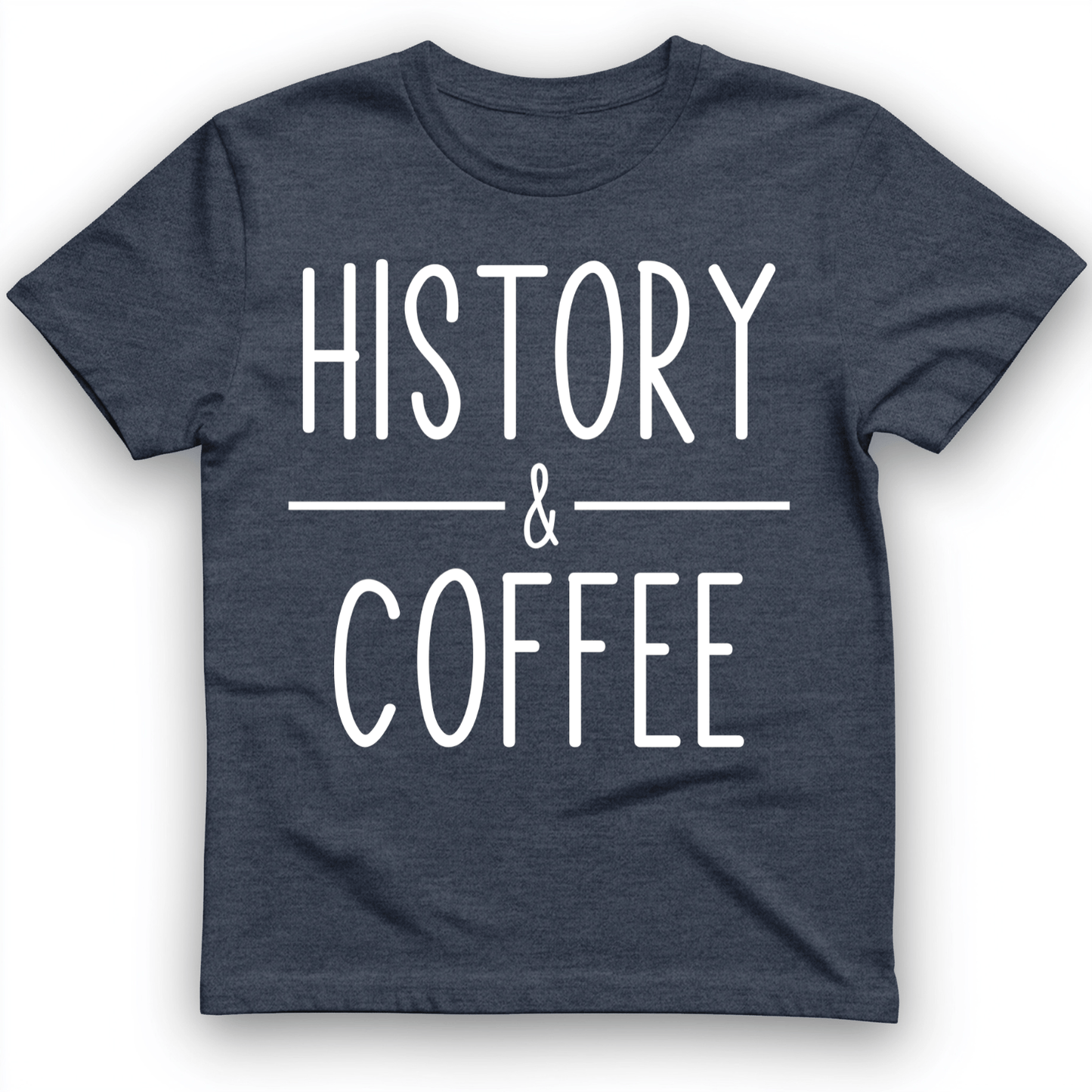 History & Coffee T-Shirt Heather Navy / S