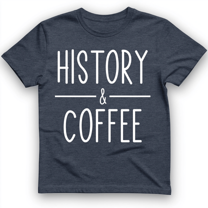 History & Coffee T-Shirt Heather Navy / S