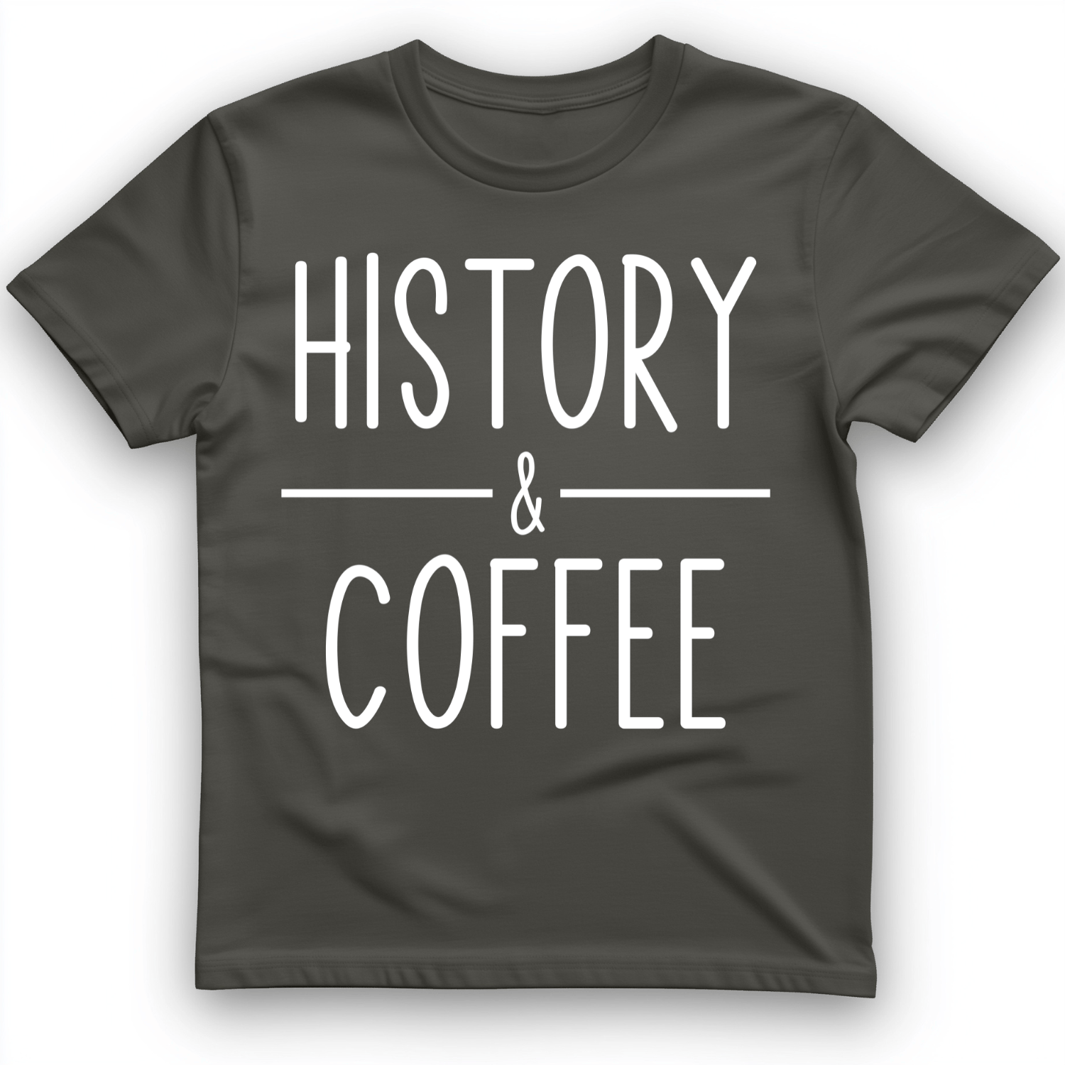 History & Coffee T-Shirt Charcoal / S